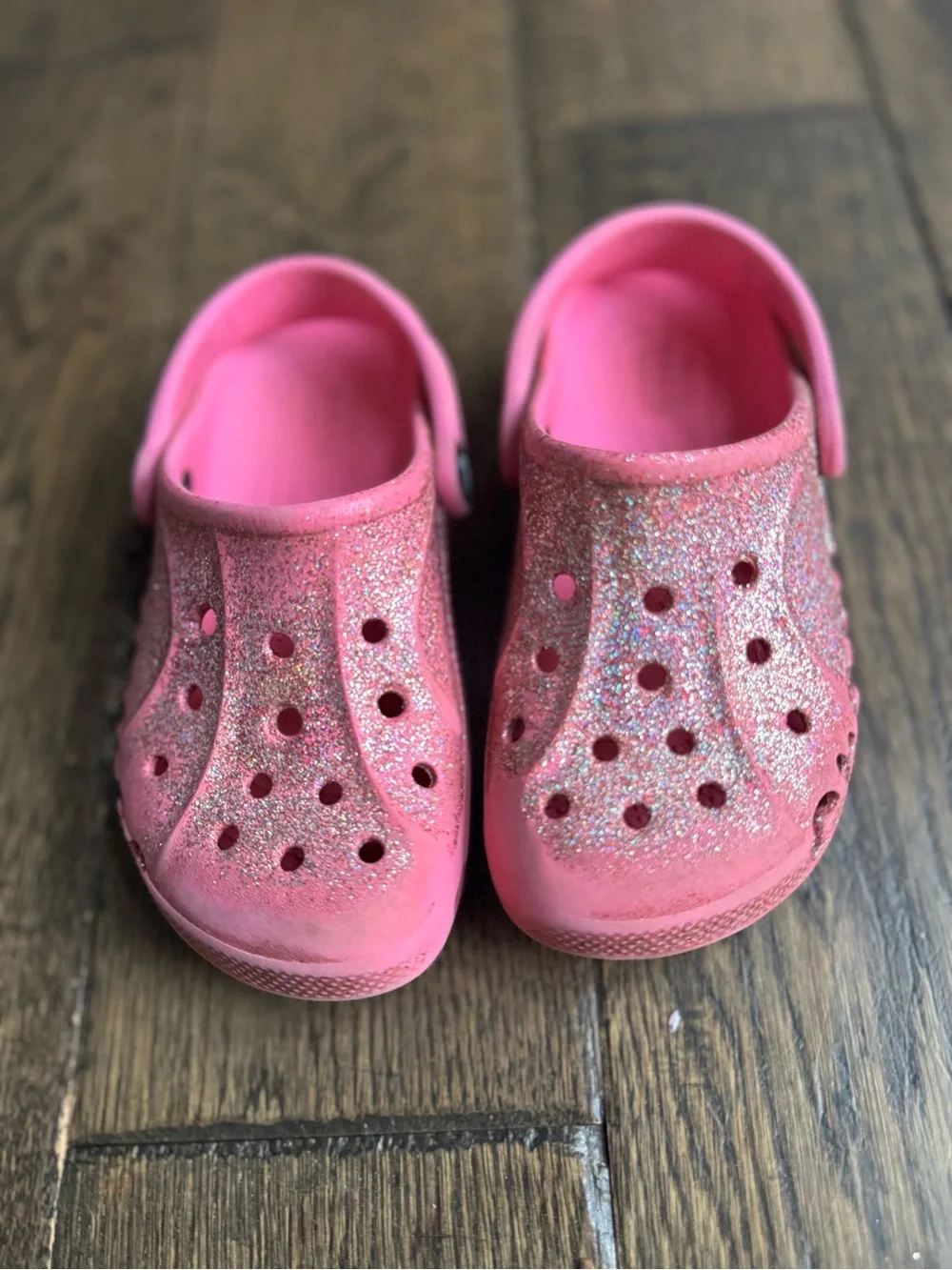 CROCS Kids Pink Glitter Clogs